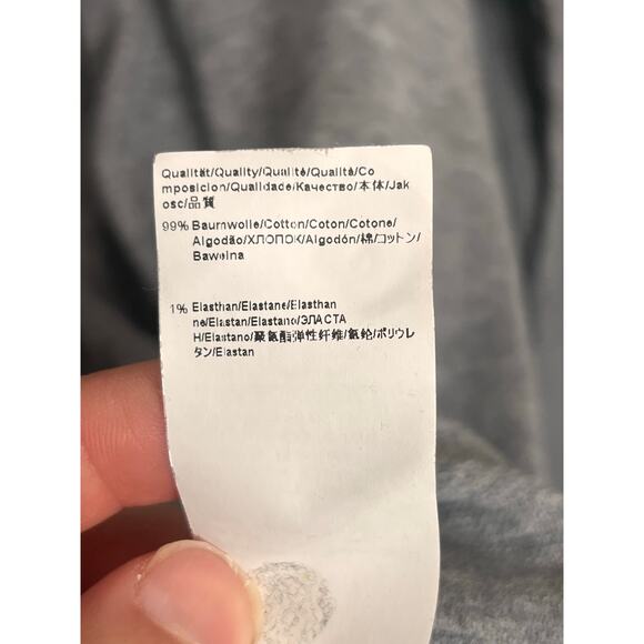 Hugo Boss Henley Shirt Mens L Gray Cotton Long Sleeve Casual Comfort Cozy Orange - Picture 16 of 16